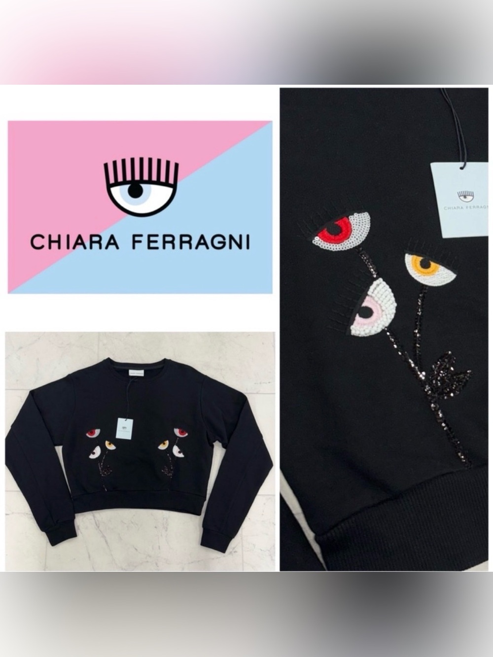 Chiara Ferragni Embellished Crewneck Pullover